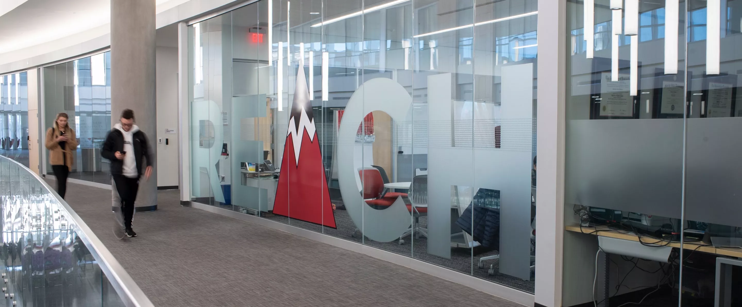 Hallway outside of the REACH offices in the Belknap Academic Building