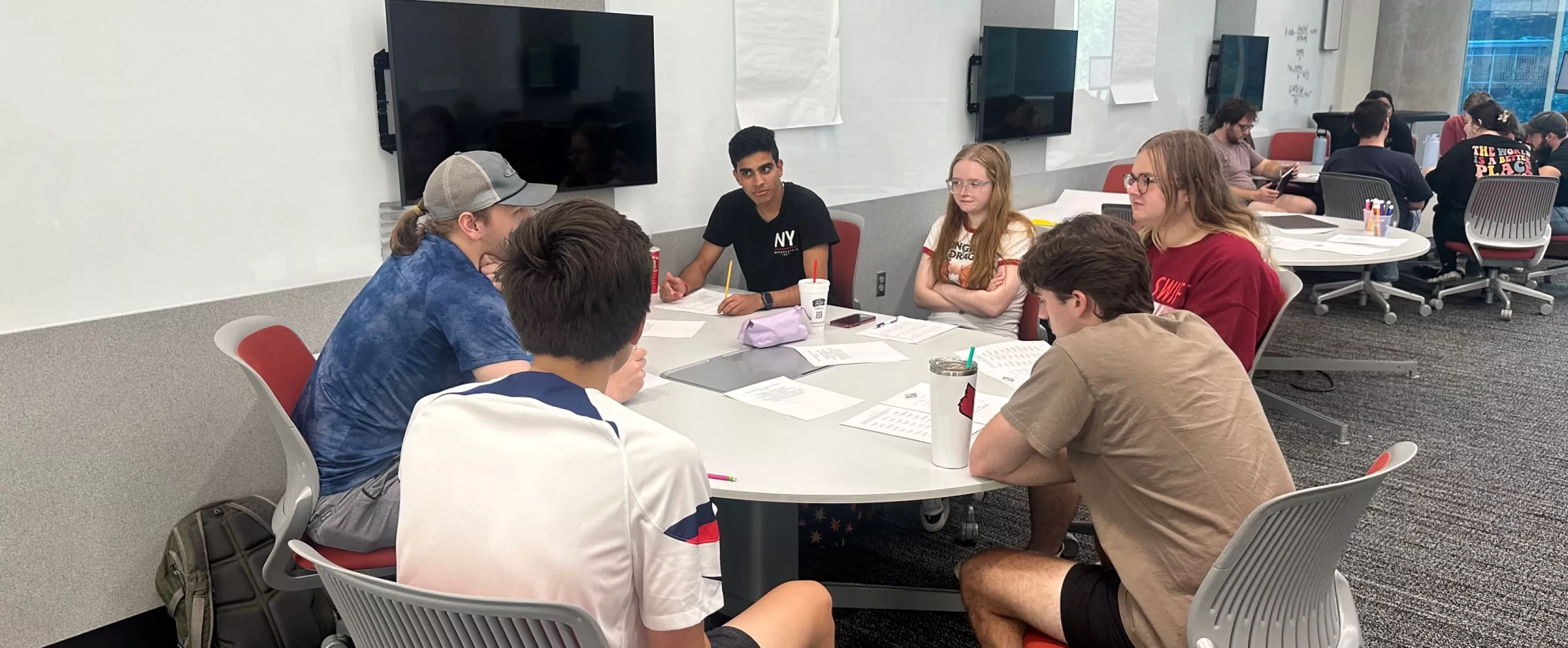 Students attending a workshop at REACH