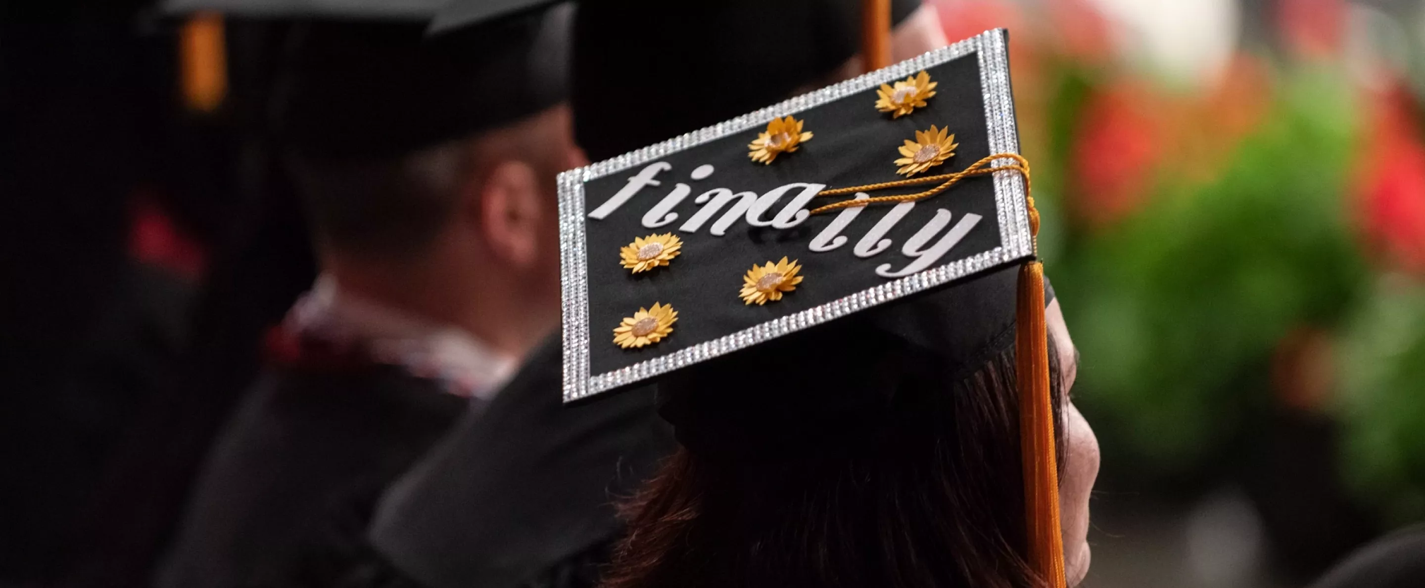 Student's "finally" cap at graduation