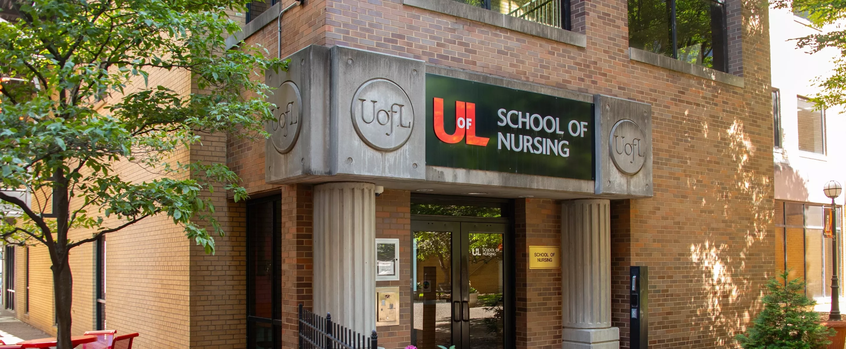 Exterior of the School of Nursing building