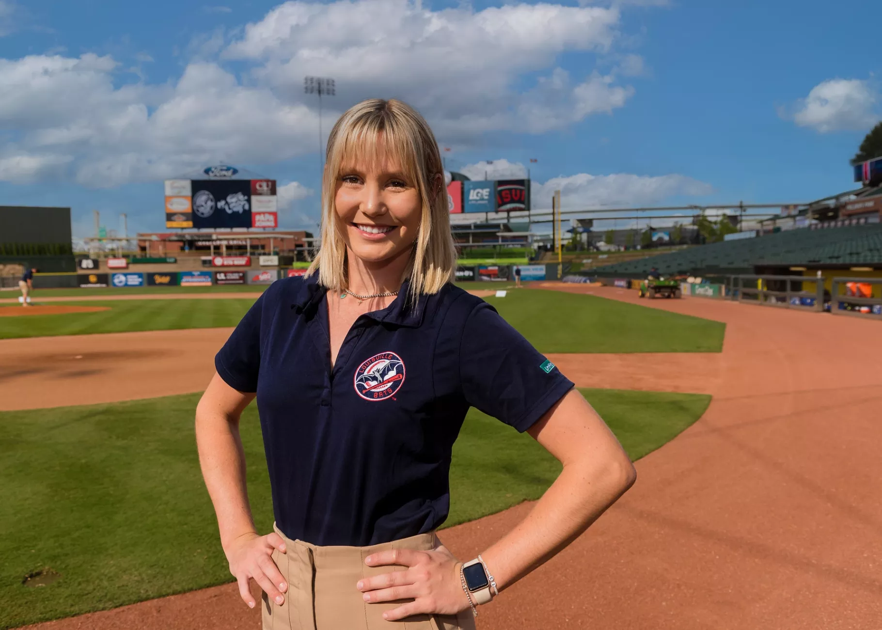 Sasha Gorchanyuk, a senior communications major with a minor in film studies, discovered her passion for and talent in working with corporate partnerships through her internship with the Louisville Bats Minor League Baseball team.