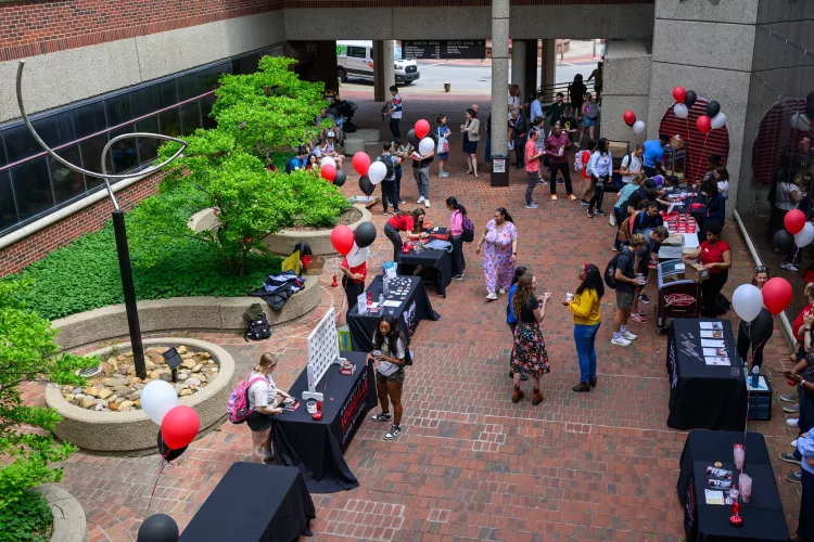 End-of-year fair in the College of Business.