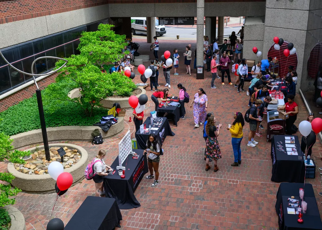End-of-year fair in the College of Business.