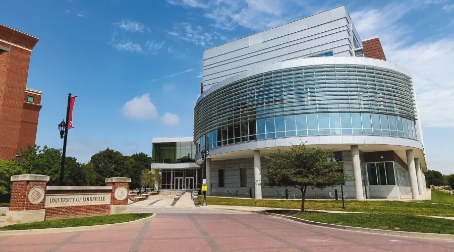 Belknap Academic Building from the east entrance