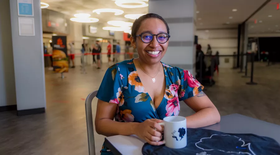 Arielle Clark '17 works in IT Services and also owns Sis Got Tea, a Black, LGBTQ-run cafe and tea shop.