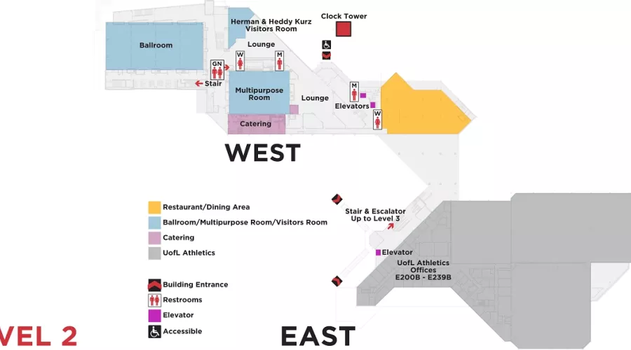 Student Activities Center Tenants Location Level 2 West